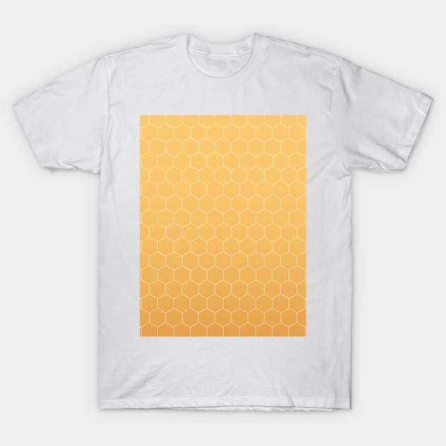 Golden honeycomb T-Shirt by AtelierNab